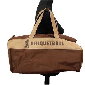 VINTAGE 70s 80s DP Leach RAQUETBALL Gym Duffle Bag Canvas Vinyl